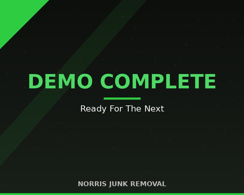 Demolition Complete